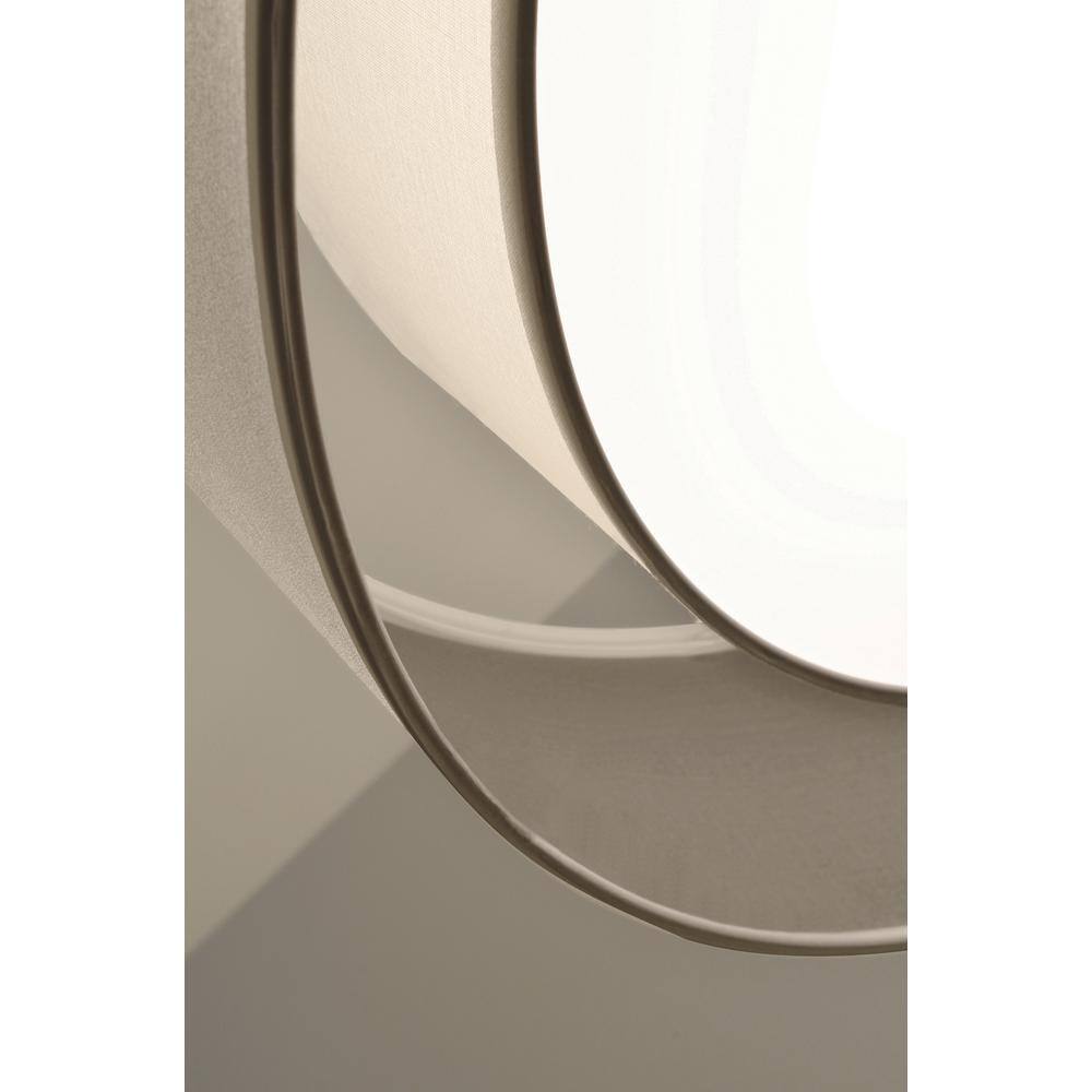 Cortez Satin Nickel Modern LED Semi-Flush Drum Light