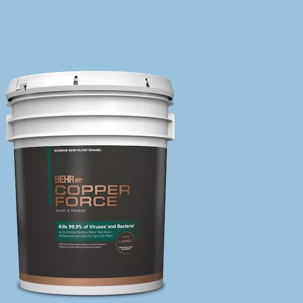 COPPER FORCE 5 gal. #M520-3 Charismatic Sky Semi-Gloss Enamel Virucidal and Antibacterial Interior Paint & Primer