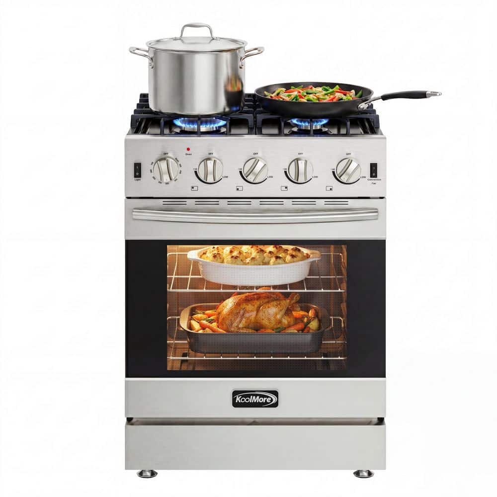 24 in. 4-Burner Slide-in Gas Range Oven, 3.7 cu. ft. in Black price history on PriceWatchPro