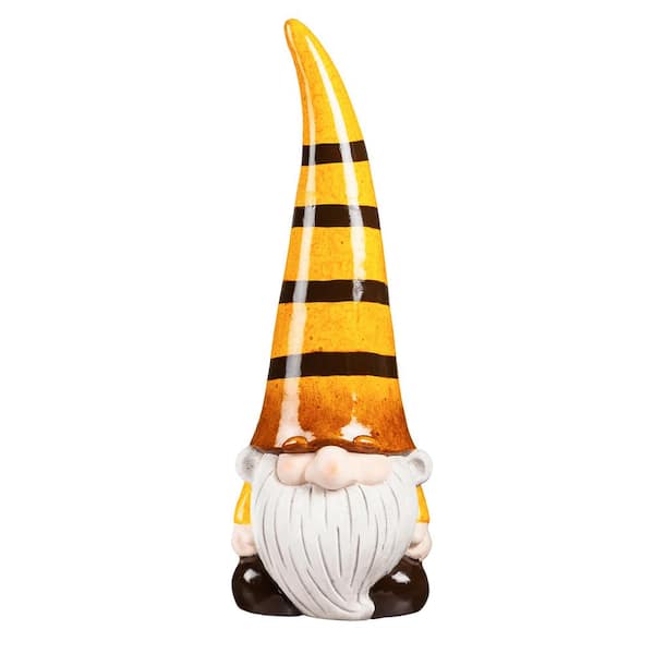 Evergreen 24 in. H Bumble Bee Gnome Garden Statuary