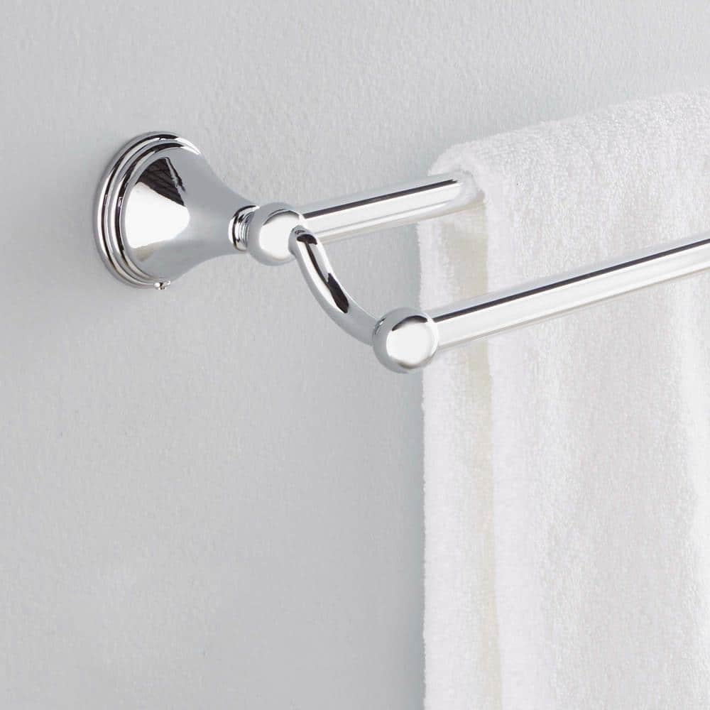 24-Inch Chrome Double Wall Mounted Towel Bar