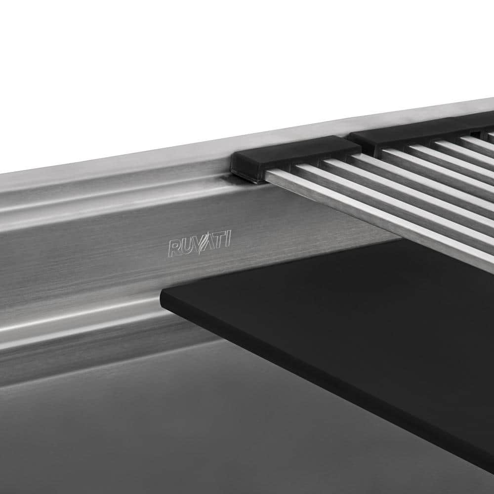 Ruvati 50-inch Stainless Steel Three-Bowl Workstation Sink