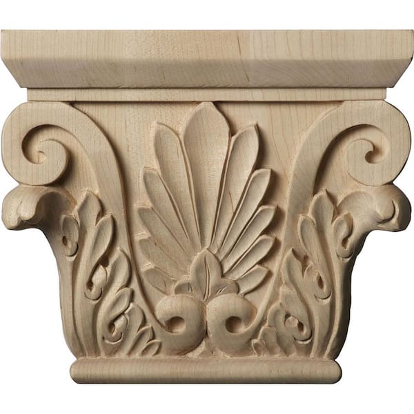 Ekena Millwork 2-1/2 in. x 6-1/2 in. x 5-1/2 in. Unfinished Wood Cherry Small Chesterfield Corbel