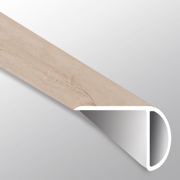 A&A Surfaces Sandstone Cove 1 in. T x 2.23 in. W x 94 in. L Luxury Vinyl Overlapping Stair Nose Molding
