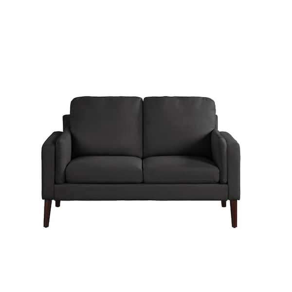 Lifestyle Solutions Naik Collection 31.8 Cream Loveseat with Polyester Upholstered Straight Arms
