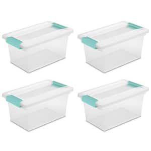 19628604 Medium Clip Box Clear Storage Tote Container with Lid