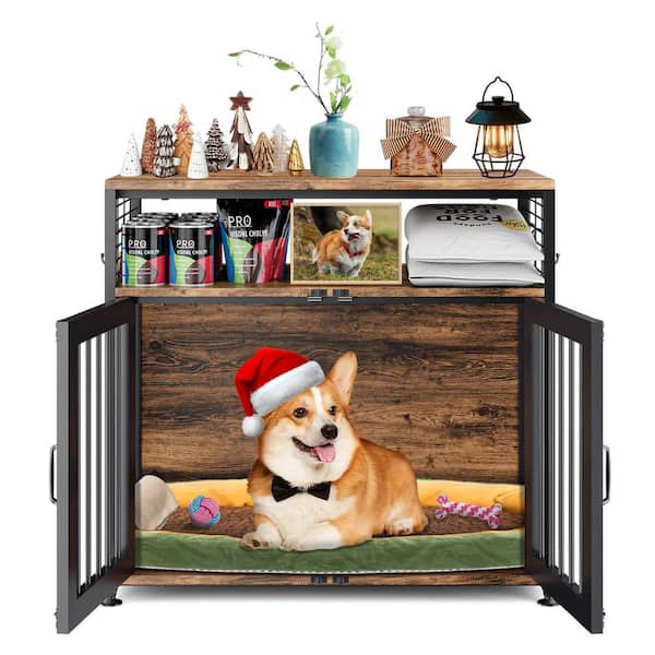 BOZTIY Dog Crate Furniture, 41 in. Heavy Duty Dog Cages, Modern Kennel for Dogs, Super Sturdy Dog Kennel W/ Storage, Anti Chew