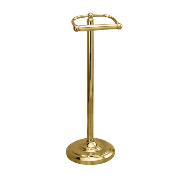 Gatco Double Post Toilet Paper Holder in Polished Brass
