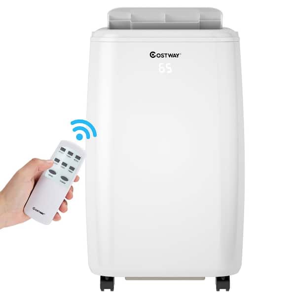 Prime verbergen Ik geloof Costway 6000 BTU(DOE) 10000 BTU (ASHRAE) Portable Air Conditioner 350 sq.  ft. with Dehumidifier with Remote in White ES10043 - The Home Depot