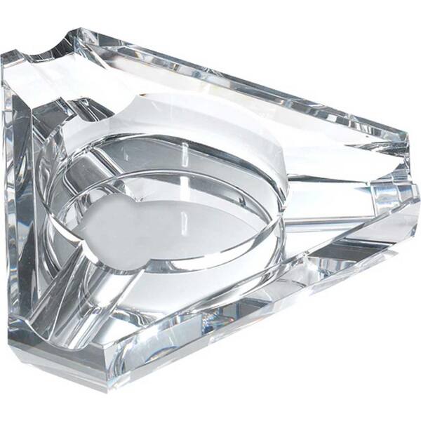 Visol Jupiter Triangular Three Cigar Lip Crystal Ashtray