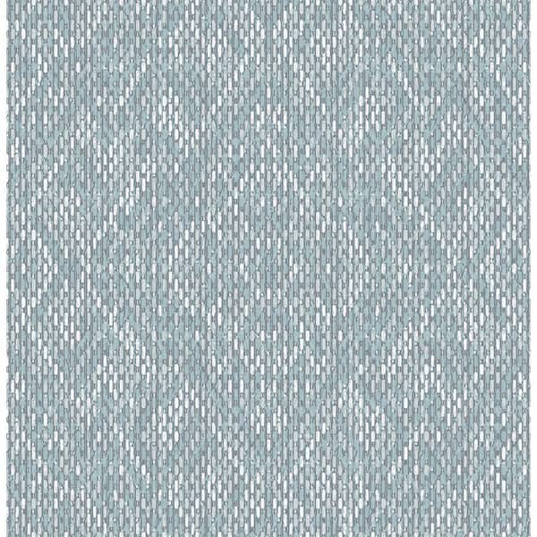 SCOTT LIVING Felix Sky Blue Geometric Wallpaper Sample