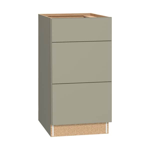 Westfield Dusk Gray Shaker Stock Assembled Drawer Base Kitchen Cabinet (18 in. W x 23.75 in. D x 35 in. H)