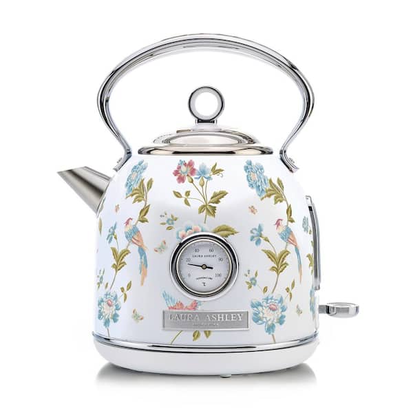 VQ 7-Cup Elveden White Cordless Dome Electric Kettle with Thermometer