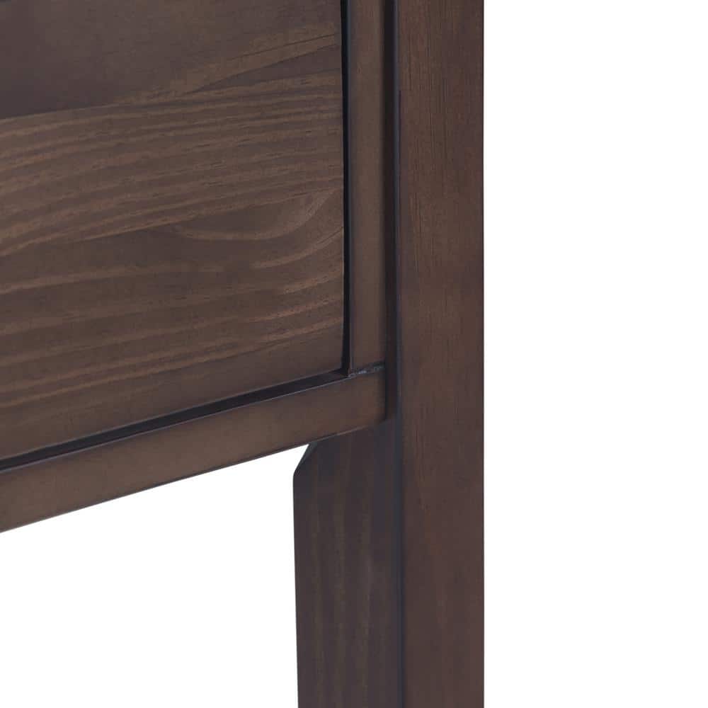 Hollander Warm Walnut Solid Wood Wide Console with Storage