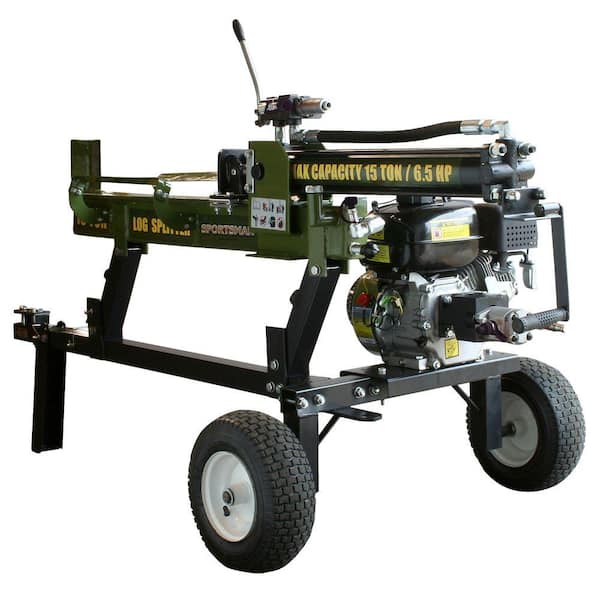 Sportsman 196 cc 15-Ton 6.5 HP Gas Powered Log Splitter with Dual Hitch System