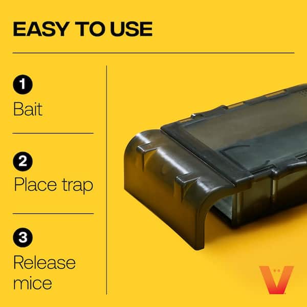 Humane Mouse Traps Catch and Release That Work - Mouse Traps No Kill - Live Mouse  Traps - Reusable Mouse Traps for House,Garage,Outside,Small Mice,Multiple  Mice - 1 Pack 