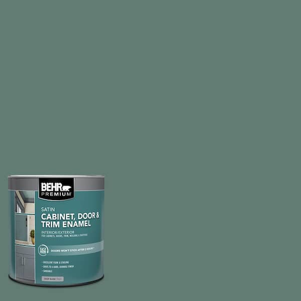 BEHR PREMIUM 1 qt. #S430-6 Forest Edge Satin Enamel Interior/Exterior Cabinet, Door & Trim Paint
