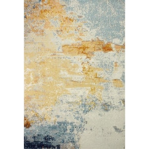 Everek Multi 10 ft. x 14 ft. (9'6" x 13'6") Abstract Contemporary Area Rug