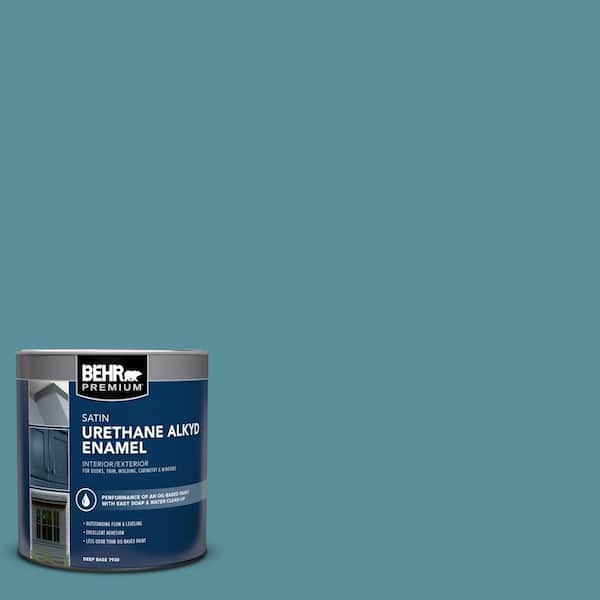 1 qt. Home Decorators Collection #HDC-AC-23A Cabana Blue Satin Enamel Urethane Alkyd Interior/Exterior Paint