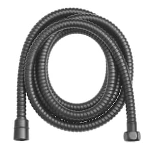 86 in. Stainless Steel Replacement Shower Hose in Matte Black