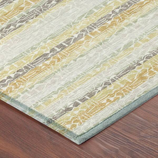 Chantille Machine Washable Indoor/Outdoor Abstract ACN2855 Ivory 10 ft. x 14 ft. Area Rug