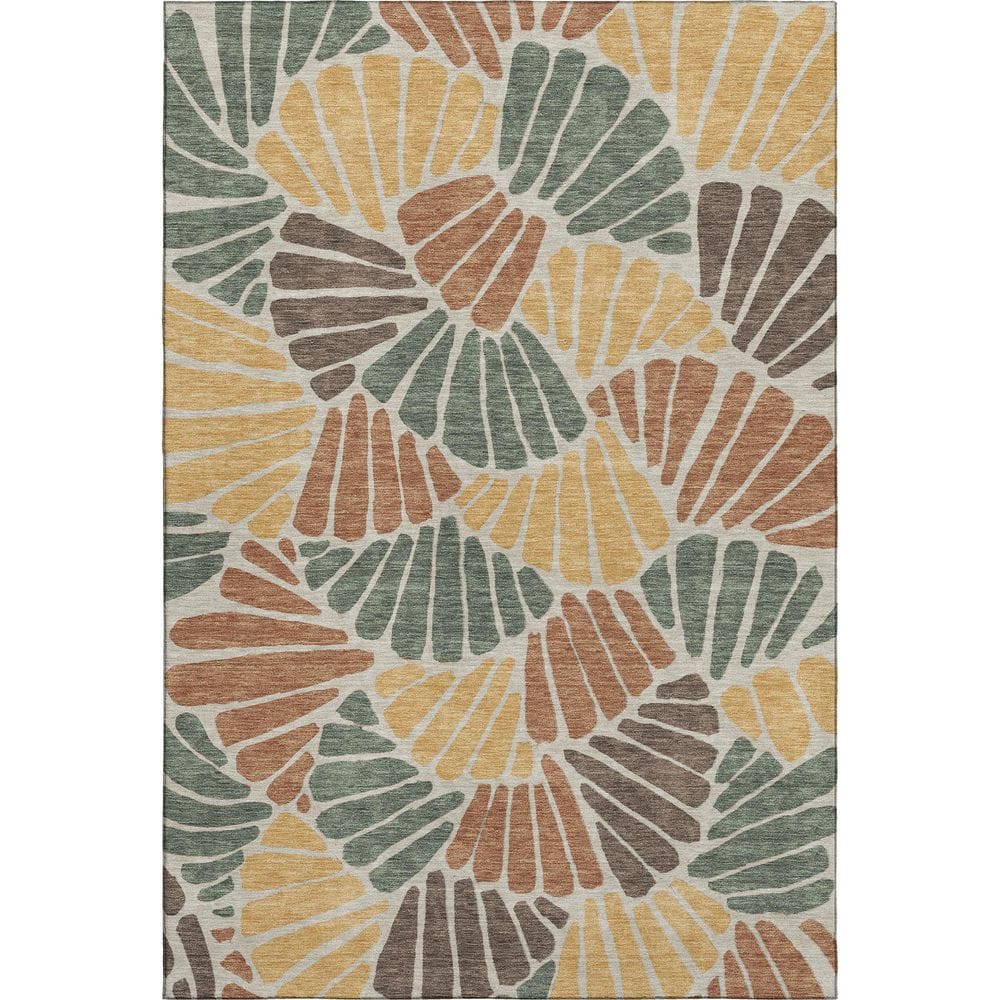 Mayfield Premium Machine Washable Abstract AMF2384 Basil 8 ft. x 10 ft. Area Rug price history on PriceWatchPro