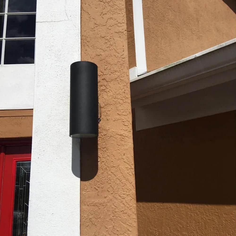 Luna Noir 11" Black LED Outdoor Wall Sconce