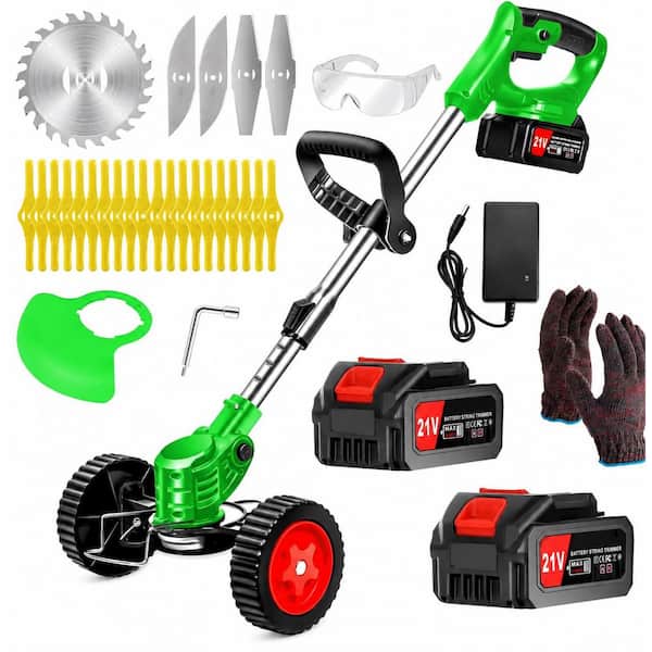 6 in. Grass Shears Electric Weed Wacker Cordless Trimmer Multi-Blade Adjustable Shaft Lightweight for Small Yard