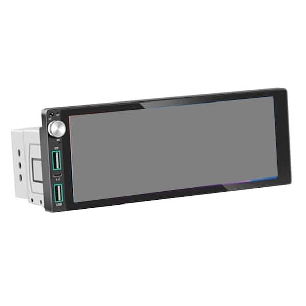 Single Din Car Stereo 6.9 in. IPS Touch Screen with Backup Camera Mirror Link Bluetooth FM AM USB EQ SWC Black