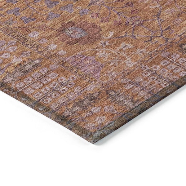 Chantille Machine Washable Indoor/Outdoor Abstract ACN2231 Copper 9 ft. x 12 ft. Area Rug