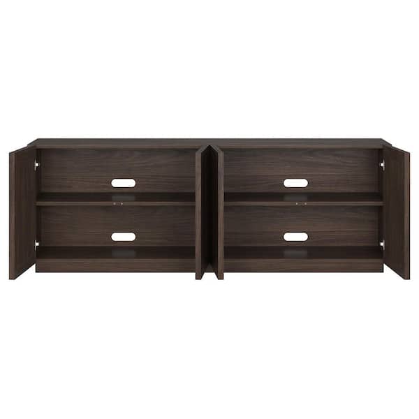 woody press（TH2）31NAT Meyer&Cross Morse 68 in. Alder Brown TV Stand Fits TV's up to 75