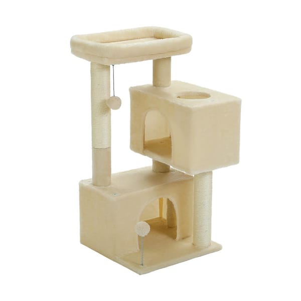 Foobrues Cat tree, Cat House, Cat House in Beige