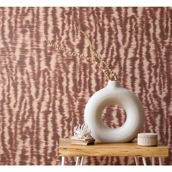 Hartmann Red Stripe Texture Non-Woven Non-Pasted Wallpaper Sample