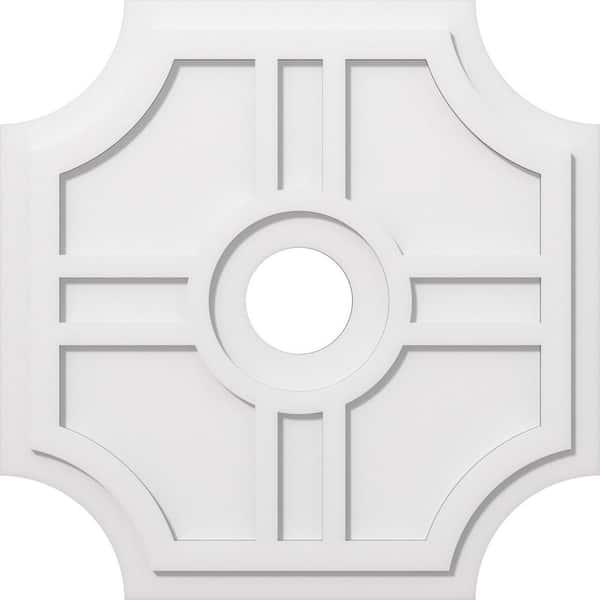 Ekena Millwork 1 in. P X 9-1/4 in. C X 28 in. OD X 5 in. ID Haus Architectural Grade PVC Contemporary Ceiling Medallion
