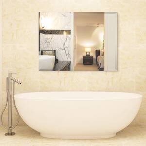 Frameless Beveled Prism Rectangle Wall Mirror(Product Width in.30 x Product Height in.40)