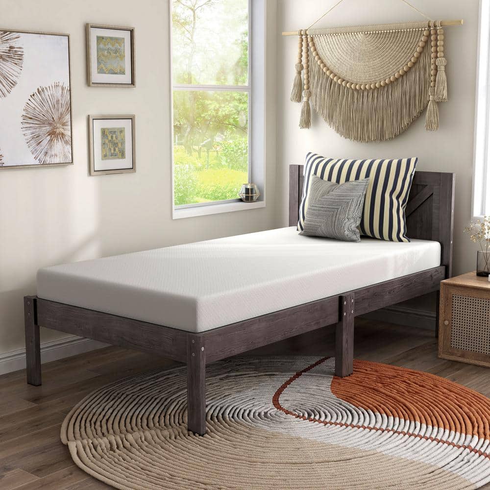 Furniture of America Zinnia Twin Medium Memory Foam 6 in. Bed-in-a-Box CertiPUR-US Mattress