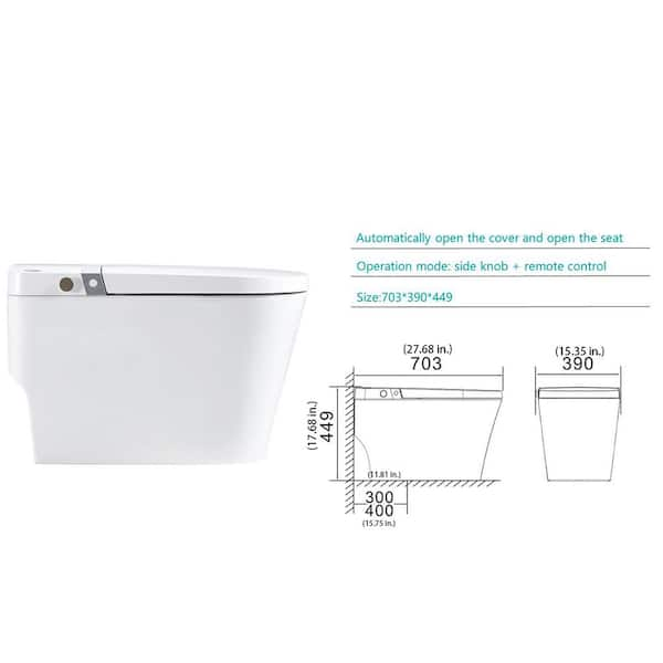 MOHOME Metis Smart Bidet Toilet, Elongated Comfort Height with Room Temp  Wash, Foot Sensing Flush (Seat Included) & Reviews