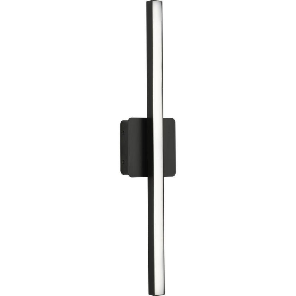 Matte Black 24" LED Linear Vanity Light with Acrylic Shade