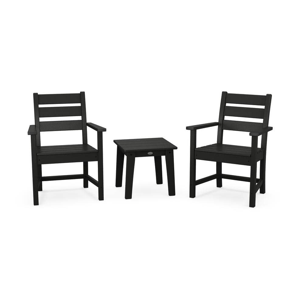 black wood bistro set