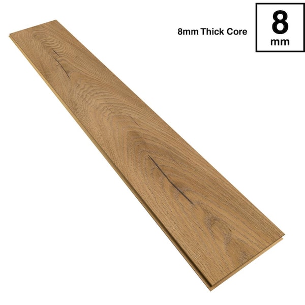 Krono Original Inca Carpenter Oak Solid 8mm T x 7.67 in. W Laminate Wood Flooring(24.32 sq. ft./case)