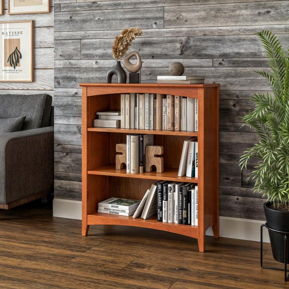 Camaflexi Traditional Shaker 36" Cherry Wood Bookcase