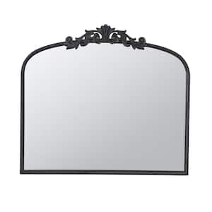 1.5 in. W x 31.2 in. H Wooden Frame Black Wall Mirror