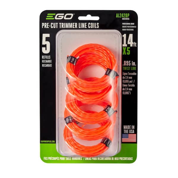 EGO Pre-Cut 0.095 in. Twisted Trimmer Line (5-Pack)
