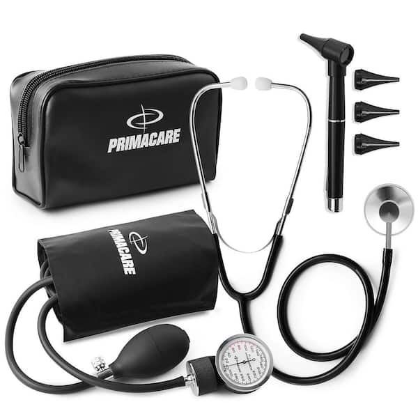 PRIMACARE Adult Aneroid Sphygmomanometer Blood Pressure Monitor,  Stethoscope, Mini Diagnostic Otoscope Nurse Starter Kit DS-9199 - The Home  Depot