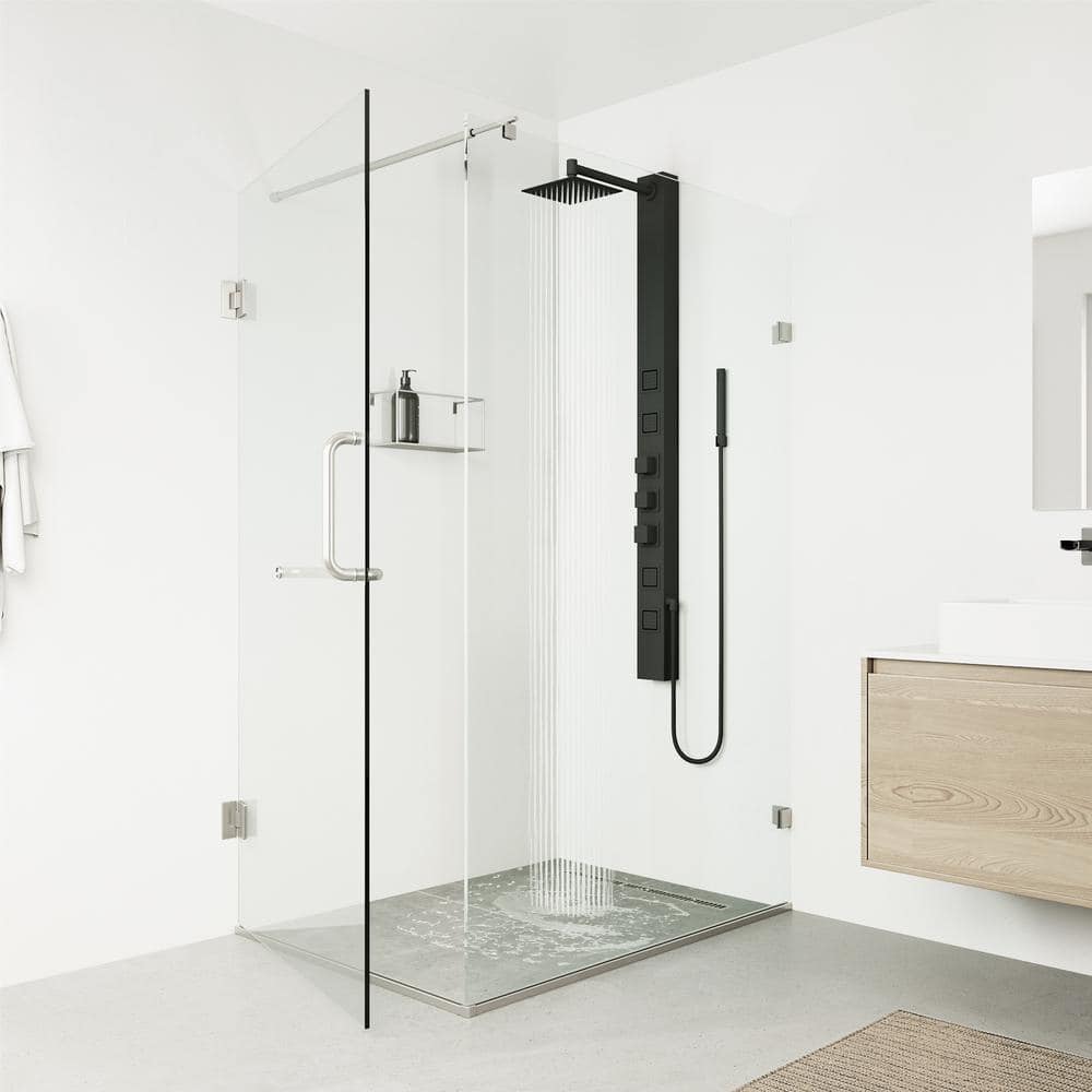 Matte Black 58" Shower Panel with Handheld and Jets
