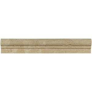 Chiaro Crown Molding 2 in. x 12 in. Honed Marble Wall Tile
