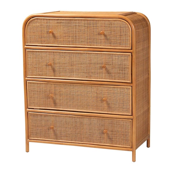Sampit Light Honey Rattan 45.5 in. H Accent Storage Cabinet