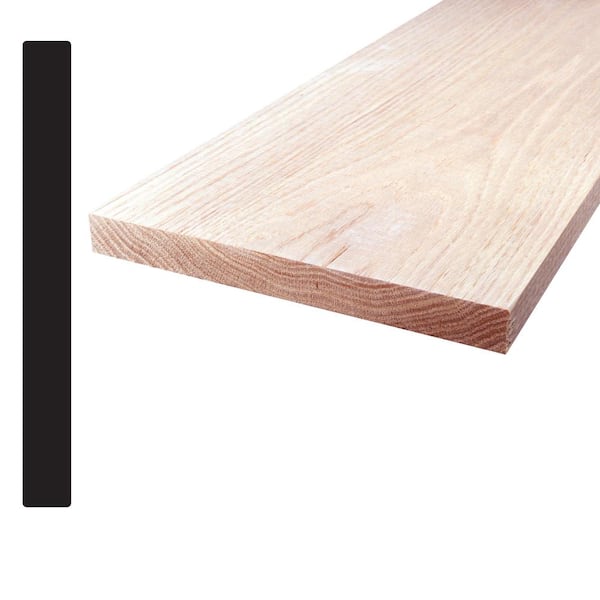 Alexandria Moulding Oak S4S Board (Common: 1 in. x 8 in. x 96 in.; Actual: 0.75 in. x 7.25 in. x 96 in.)