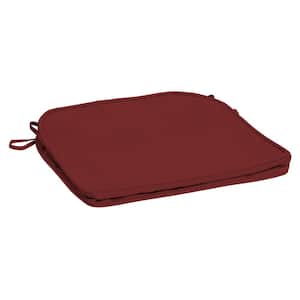 ProFoam 18 in. x 18 in. Outdoor Rounded Back Seat Cushion Cover in Classic Red