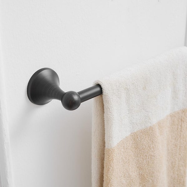 BWE 5-Piece Bath Hardware Set with 2-Towel Bars/Racks, Towel/Robe Hook, Toilet Paper Holder